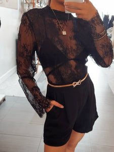 Nina Lace LS Romper