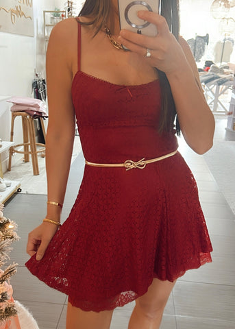 Lana Lace Fit+Flare Dress