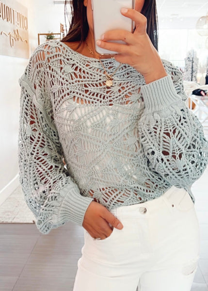 Jacob Crochet Knit Sweater