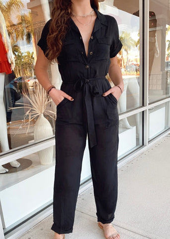 Bailey Collar Tie Waist Jumpsuit