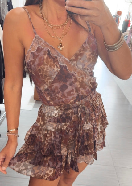 Aubrey  Print Cami Skort Set