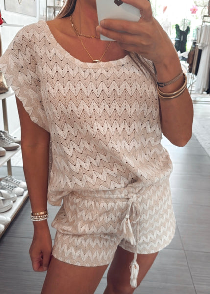 Gia Texture Boxy Top/Shorts Set