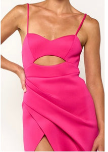 Natalia Neoprene Cutout Midi Dress