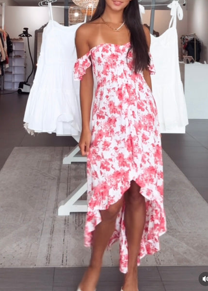 Brooklyn Off Shoulder Smock Dress