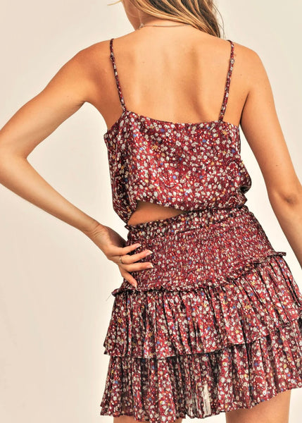 Hallie Cinch Top/Smock Skirt Set