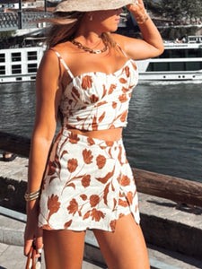 Kylie Floral Top/Skort Set