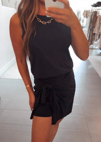 Dallas Tie Side Mini Dress
