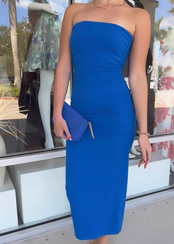 Kaiya Ruched Midi Dress