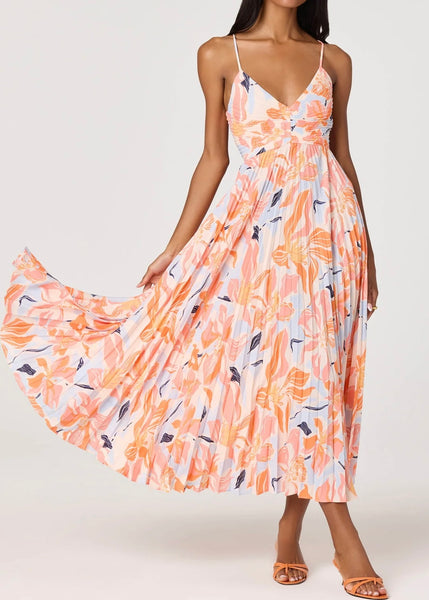Brynn Plisse Tie Back Dress