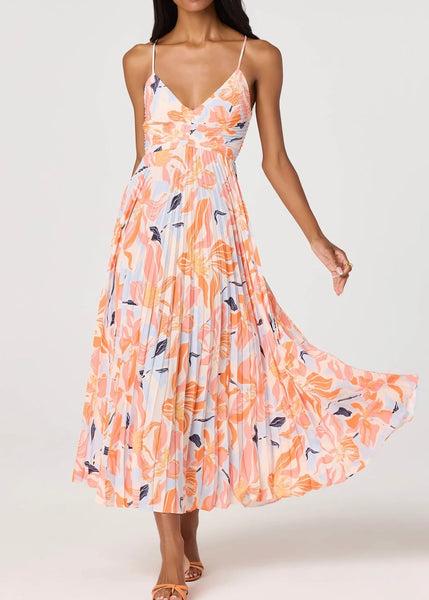 Brynn Plisse Tie Back Dress