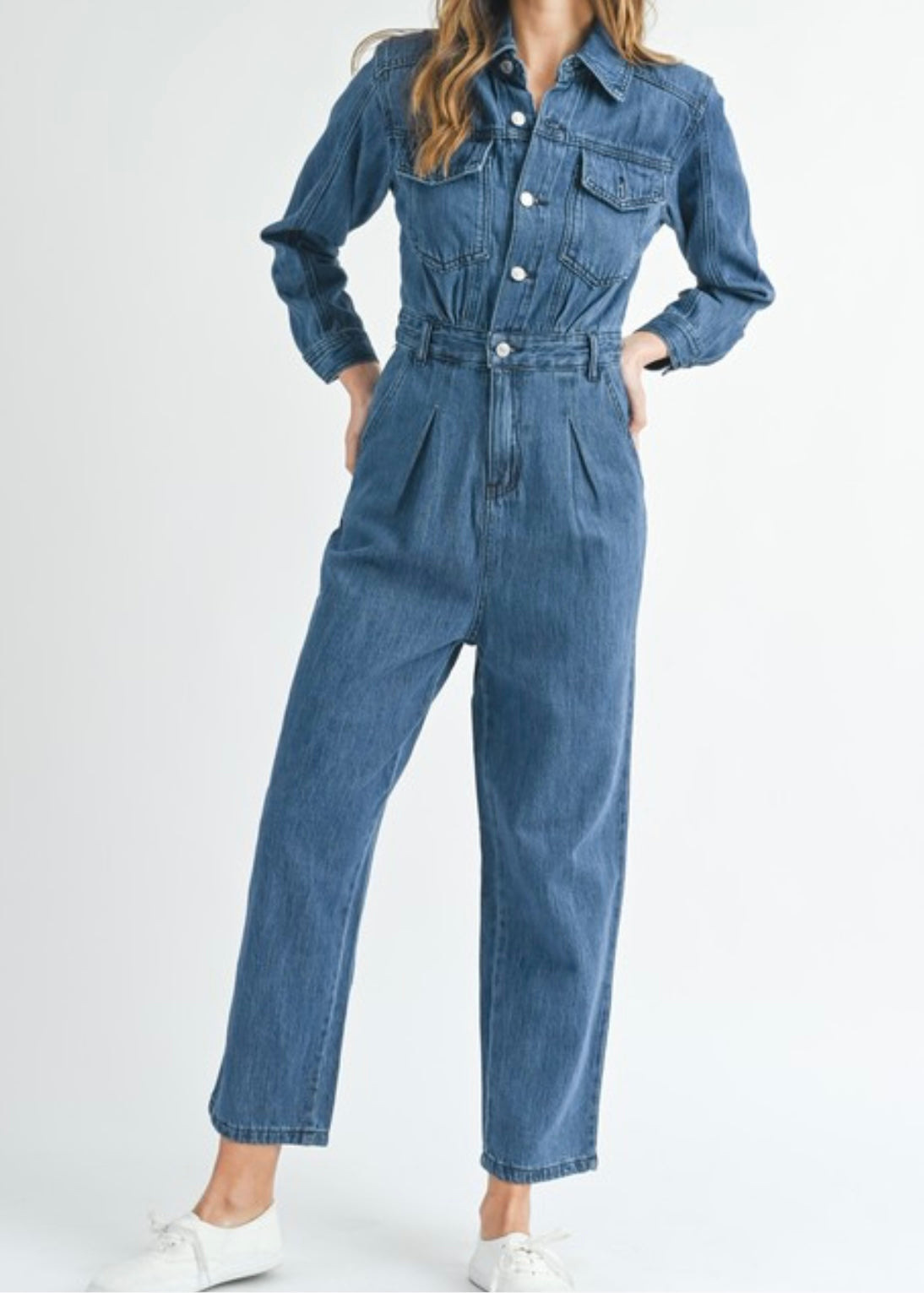 Ellie Long Sleeve Denim Jumpsuit Ellie Long Sleeve Denim Jumpsuit