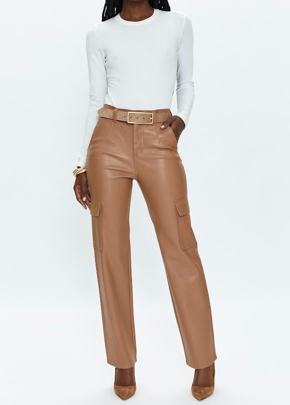 Cassie  High Rise Faux Leather Pants