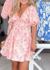 Rosie Puff Sleeve Floral Dress