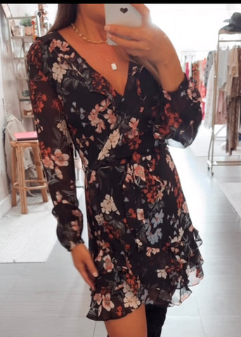 Laura Floral Ruffle Dress