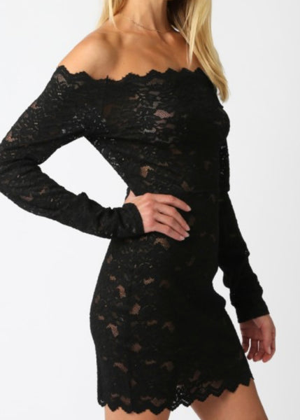 Becca Lace Off Shoulder Dress