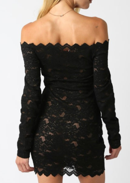 Becca Lace Off Shoulder Dress