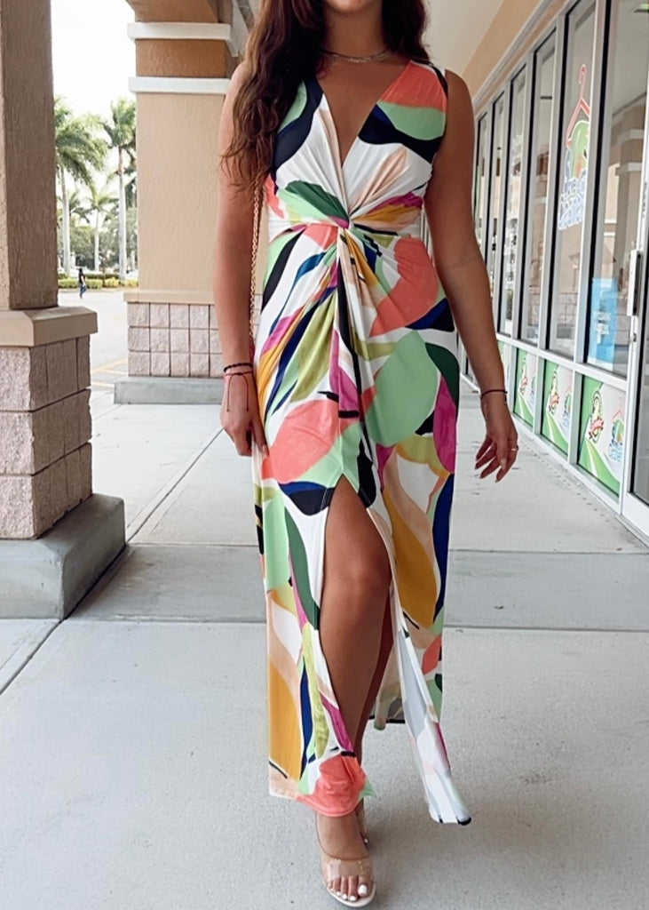 twist front maxi dress Bebe Women's Swiss Dot Satin weather vacations alike Tiffany Twist Front Maxi Dress
