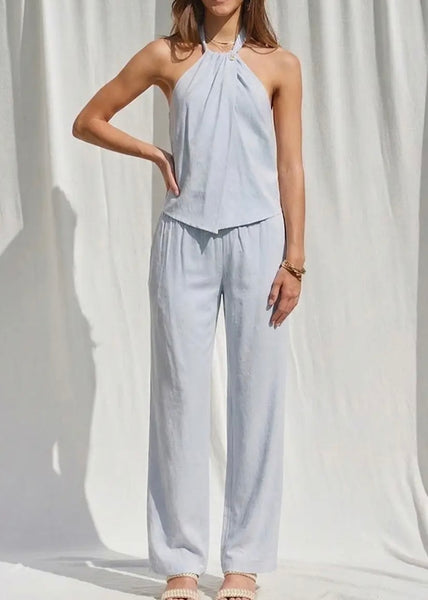 Summer Halter Neck Top/Pants Set