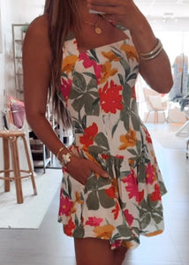Cameron Floral Halter Neck Dress