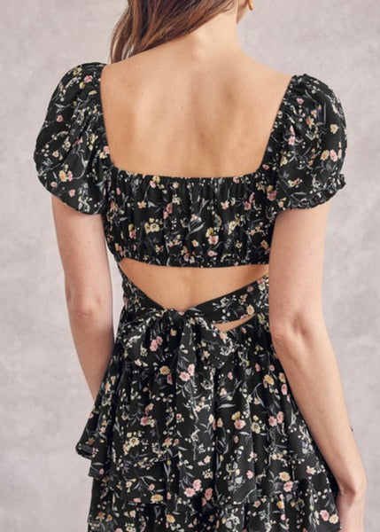 Annabella Tie Back Floral Romper