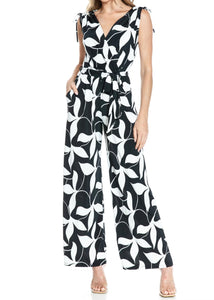 Emily Surplice Print Jumpsuit