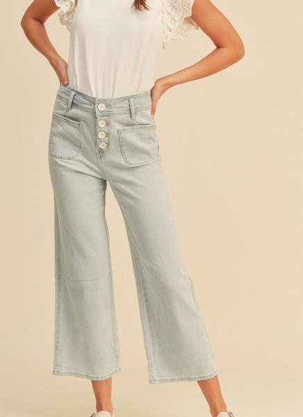 Camden Cropped Button Fly Jeans