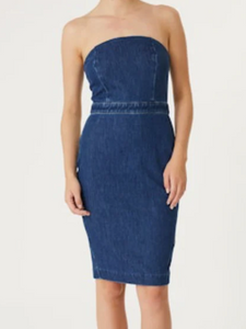 Kayla Strapless Denim Dress