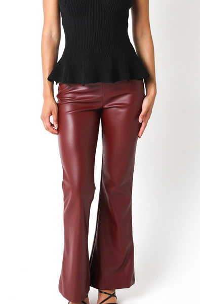 Bianca Flare Faux Leather Pants