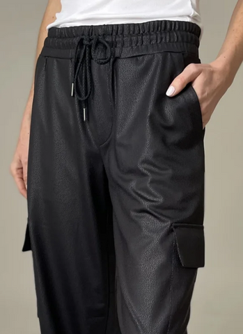 Roland Faux Leather Straight Leg Pants