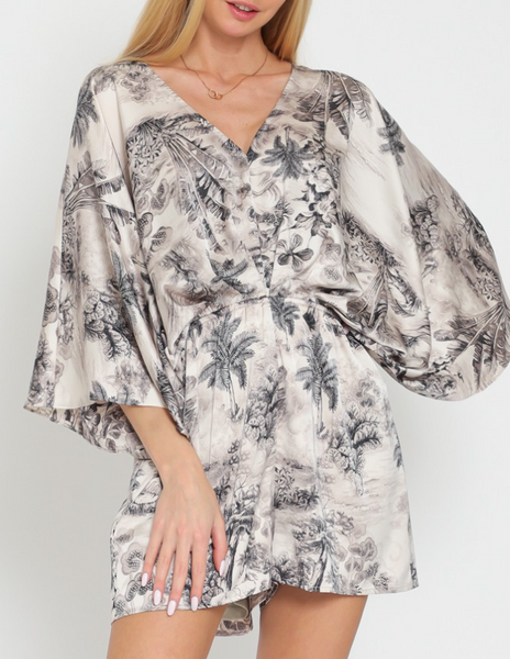 Mae Kimono Sleeve TIe Back Romper