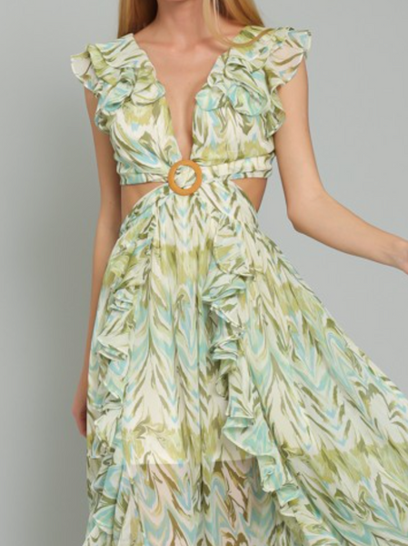 Hollie Cutout Ruffle Dress