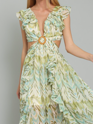 Hollie Cutout Ruffle Dress