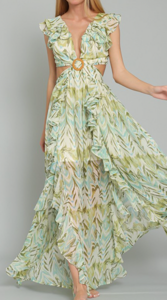 Hollie Cutout Ruffle Dress