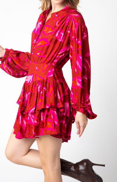 Kenna Ruffle Layer Mini Dress