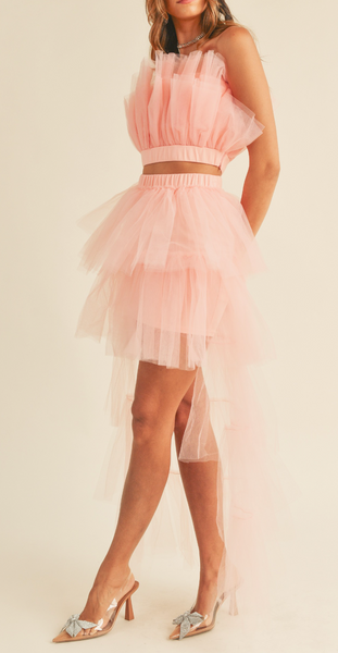 Reese  Organza Tulle Skirt Set