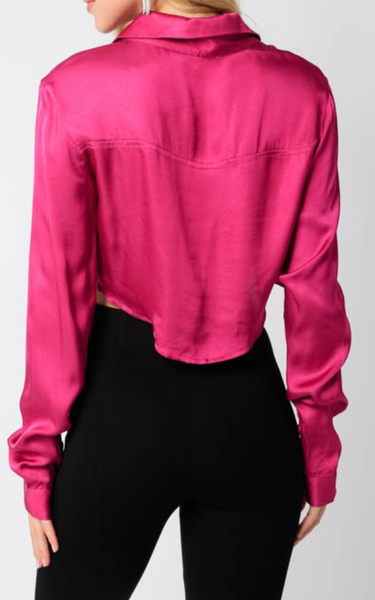 Cassie Satin Crop Top