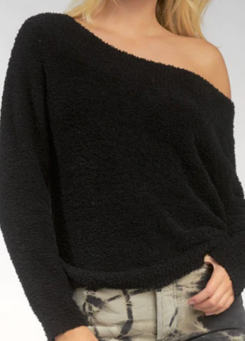 Fiona Fuzzy Off Shoulder Sweater