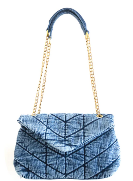 Quilted Denim Handbag