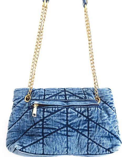 Quilted Denim Handbag