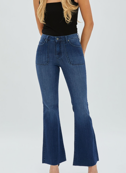 Jayce Cargo Pocket Flare Jeans
