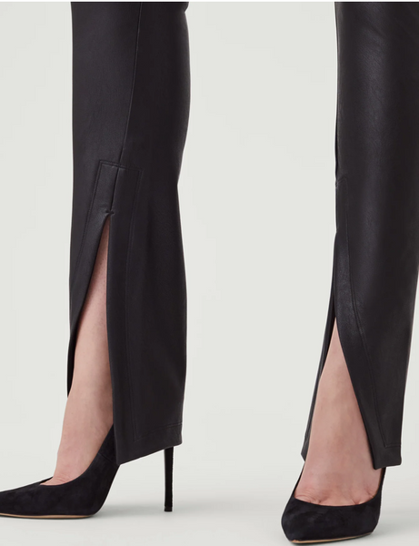 Leather Like Slit Pants