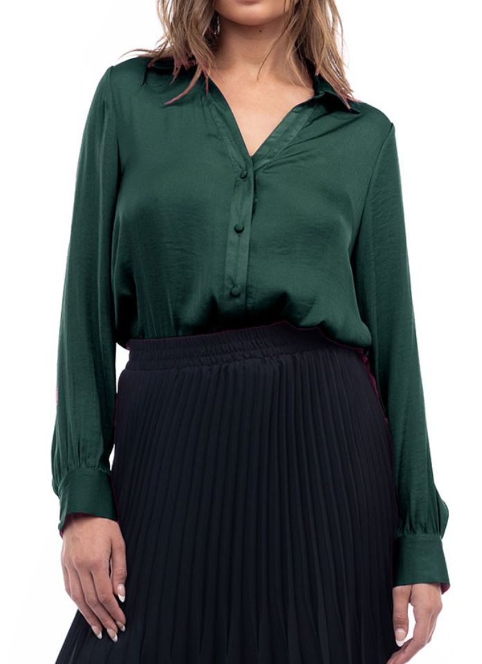 Eva Buttoned Down Satin Shirt