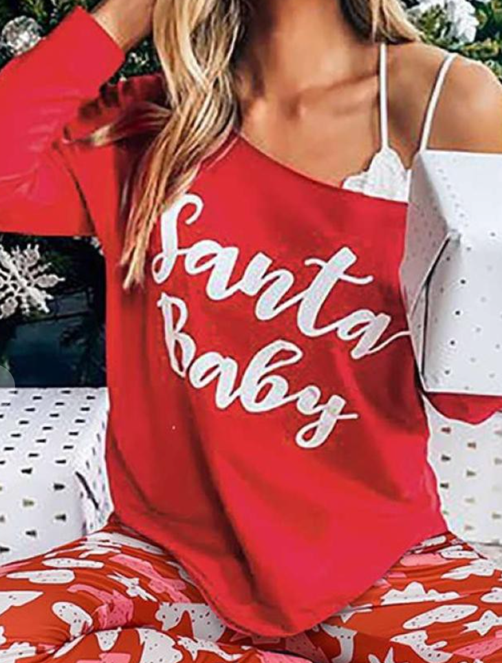 Santa Baby Off Shoulder Top