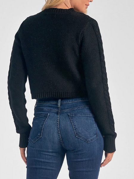 Alexa Cutout Cable Knit Sweater