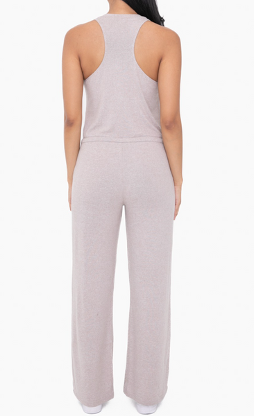 Lennon Brushed Racer Back Jumpsuit