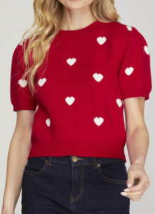 Hannah Scattered Heart Sweater