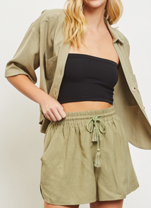 Avery Buttoned Down Top/Shorts Set