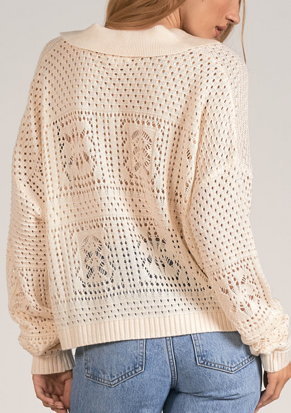 Leighton Collar Crochet Sweater