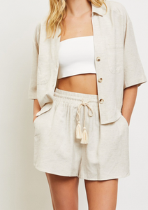 Avery Buttoned Down Shirt/Short Set