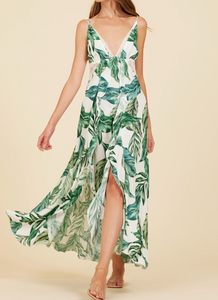 Raine Tropical Print Maxi Dress